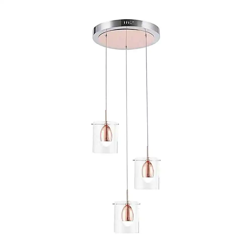 Pack de Pilas Luminaria led colgante color cobre 3x 5w