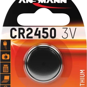Pila de Botón de Litio CR2450 de 3V Ansmann Resistentes Derrames