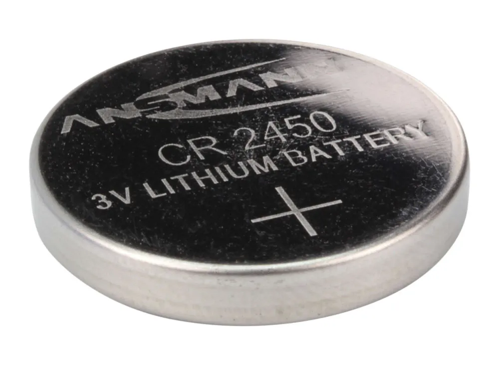 Pila de Botón de Litio CR2450 de 3V Ansmann Resistentes Derrames