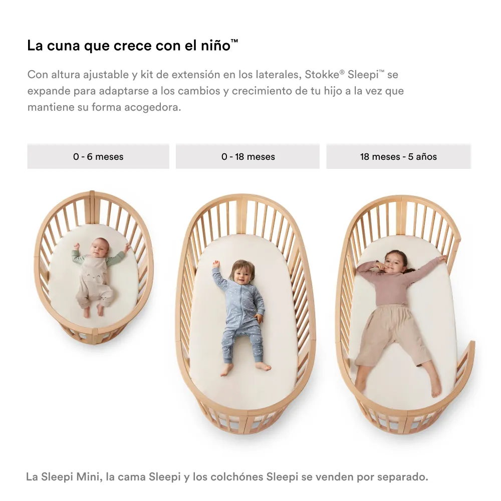 Pilas Alcalinas Stokke Forro de Malla para Cuna Sleepi V3