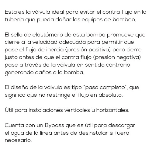 Pilas Alcalinas VÁLVULA CHECK SILENCIOSA BRIDADA 3" - AB-VCS300B