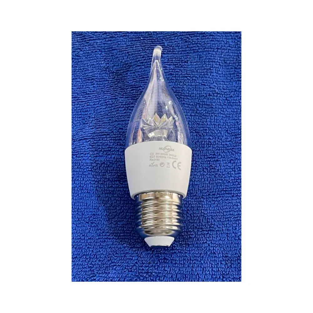 Pilas de Baterí BOMBILLO LED VELA PICO DE LORO CORONA 3W E27 -6500K