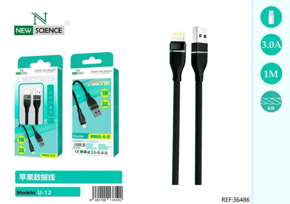 Pilas de Baterí CABLE CUERDA IPHONE 3A U-12