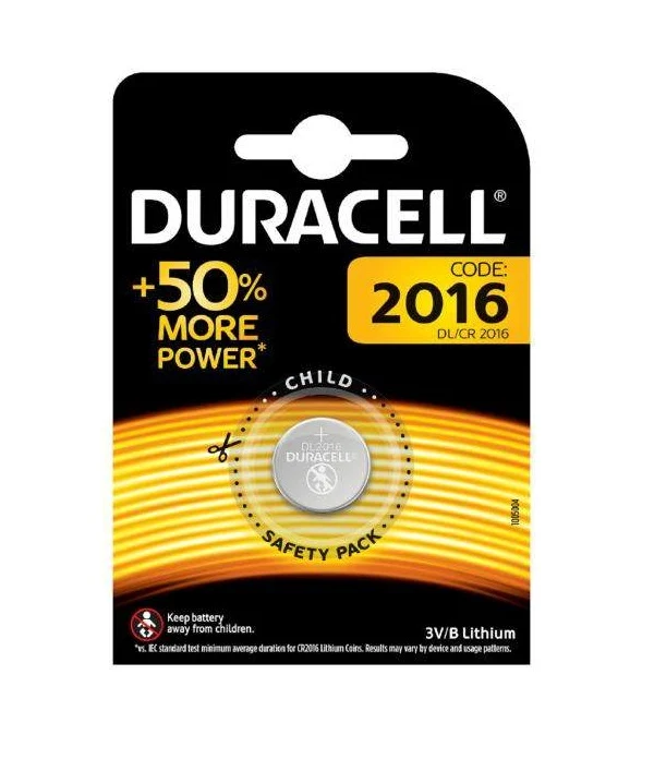 Pilas de Baterí PILA DURACELL BOTON CR 2016 3v