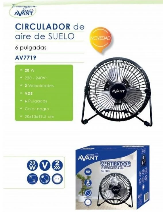 Pilas de Baterí VENTILADOR DE SUELO 30cm 3 VELOCIDADES