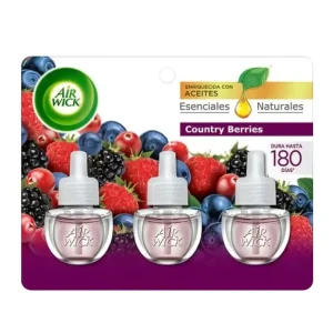 Pilas de Reloj AirWick Recarga Desodorante Electrico Country Berries 3 unid