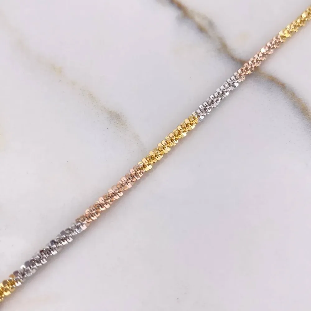 Pilas de Reloj Pulso As Tridimensional 6.3gr / 19cm / 3mm Tres Oros +3 $