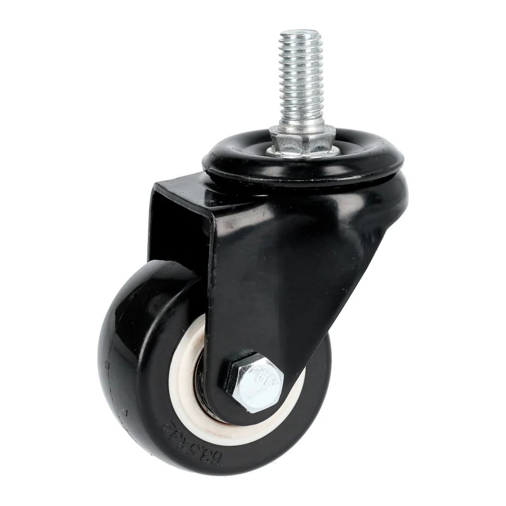 Rodaja de PVC negro con espiga roscada 3" Surtek para Juguetes