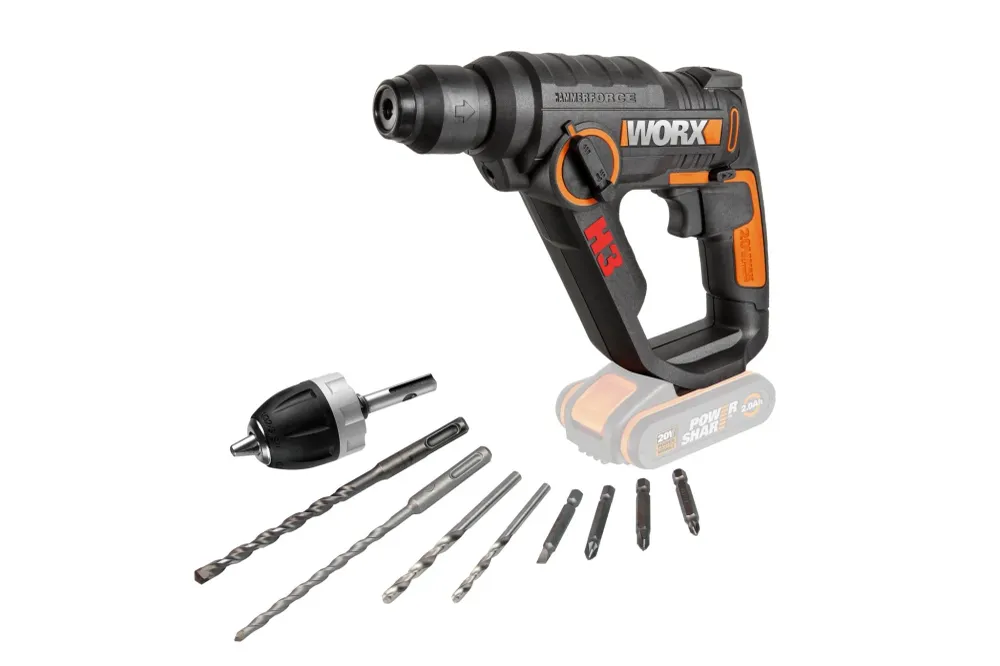 Worx WX390.9 - H3 Hammer/Drill/Screwdriver 20V (Without battery)