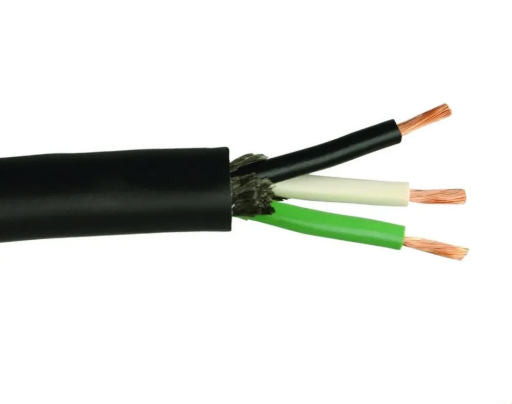 250' 8/3 SOOW Black Móvil Power Cable 600V Non UL