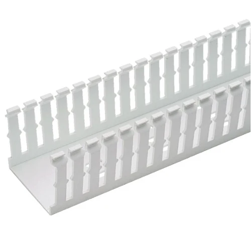 6FT 0.6x0.69 Panduct Type F PVC Fino Finger/Slot Wiring Duct F.5X.5WH6