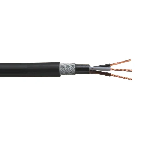 6mm 5C Stranded Gnd Bare Cobre Unshielded XLPE LSF 600V Armored Power Cable