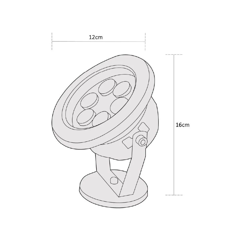 Alta Duración Estevez Lámpara LED 6W Tipo Proyector, Sobreponer Para Exterior, Modelo 19250