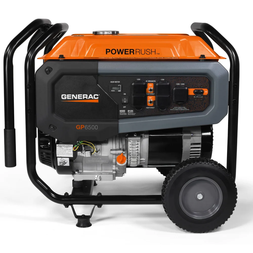 Alta Duración Generador Generac GP6500 de 6500w con COsense