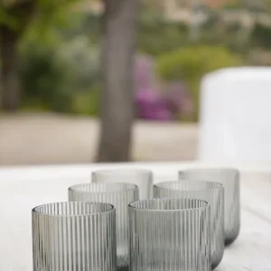 Alta Duración Set 6 Vasos De Diseño Grises