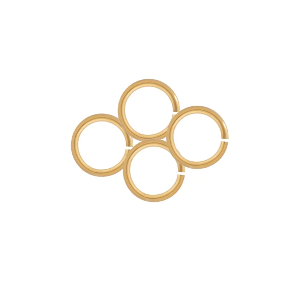 Argolla Sencilla 6mm Dorado Deslumbrante