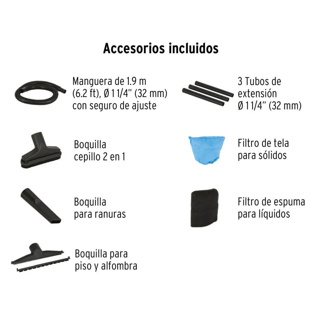 Aspiradora de sólidos y líquidos 6 gal plástica truper 12092 para Juguetes