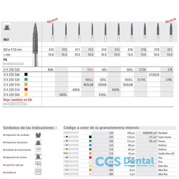 Baterí de 9V Fg 505L/6 863-016 Fg Diam. Medio 6Uds.
