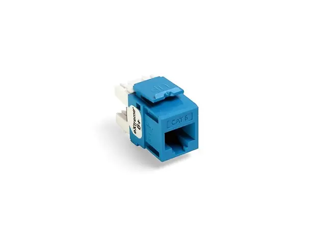 Baterí de 9V Leviton 61110 rl6, jack ensamblable quickport cat 6, azul