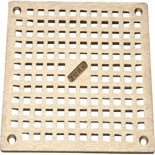 Baterí de 9V 6" x 6" Square Floor Drain Screws PB400-6S-GRID-W/SCR