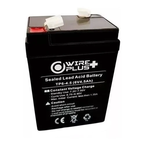 Baterí Wireplus 6V 5Ah de Grande Rendimiento Resistentes Derrames