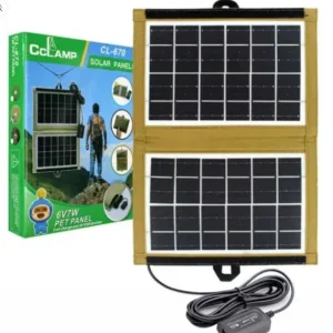 Baterías Recargables 🌞 Panel Solar Portátil CCLAMP CL-670 – 6V/7W