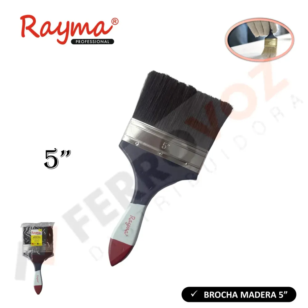 BROCHA MADERA 5" ALTA DENSIDAD para Juguetes