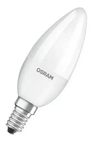 Cargador Inteligente Foco vela 6w e12 luz de dia osram