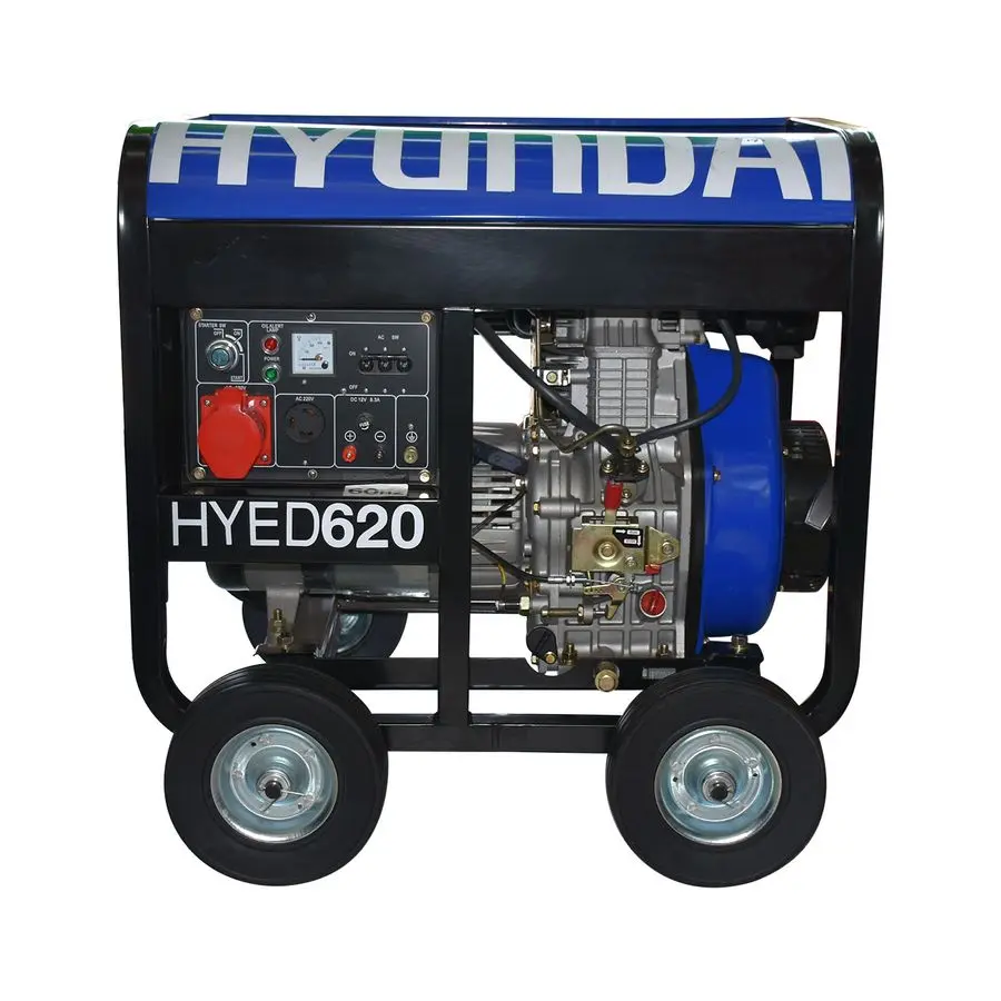 Cargador Inteligente Hyundai hyed620 generador diésel 6.2 Kw mca 12 hp trifásico