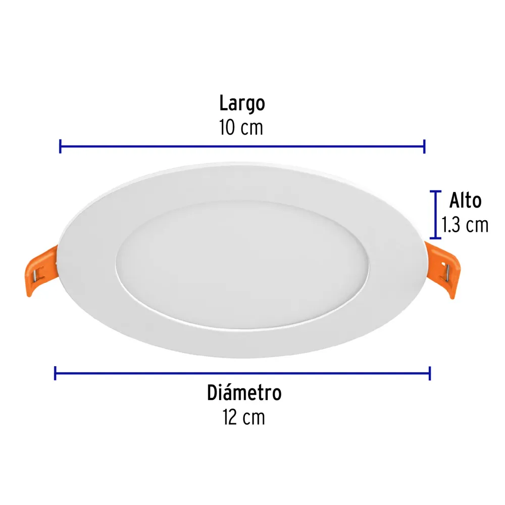 Cargador Inteligente Luminario led estrecho de empotrar redondo, 6500K, 6W