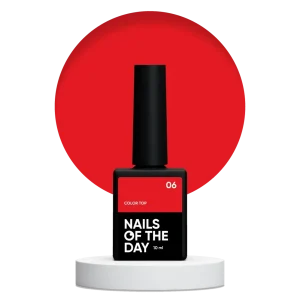 Cargador Inteligente NAILSOFTHEDAY Color Top 06 — eterno rojo intenso sin capa pegajosa, 1