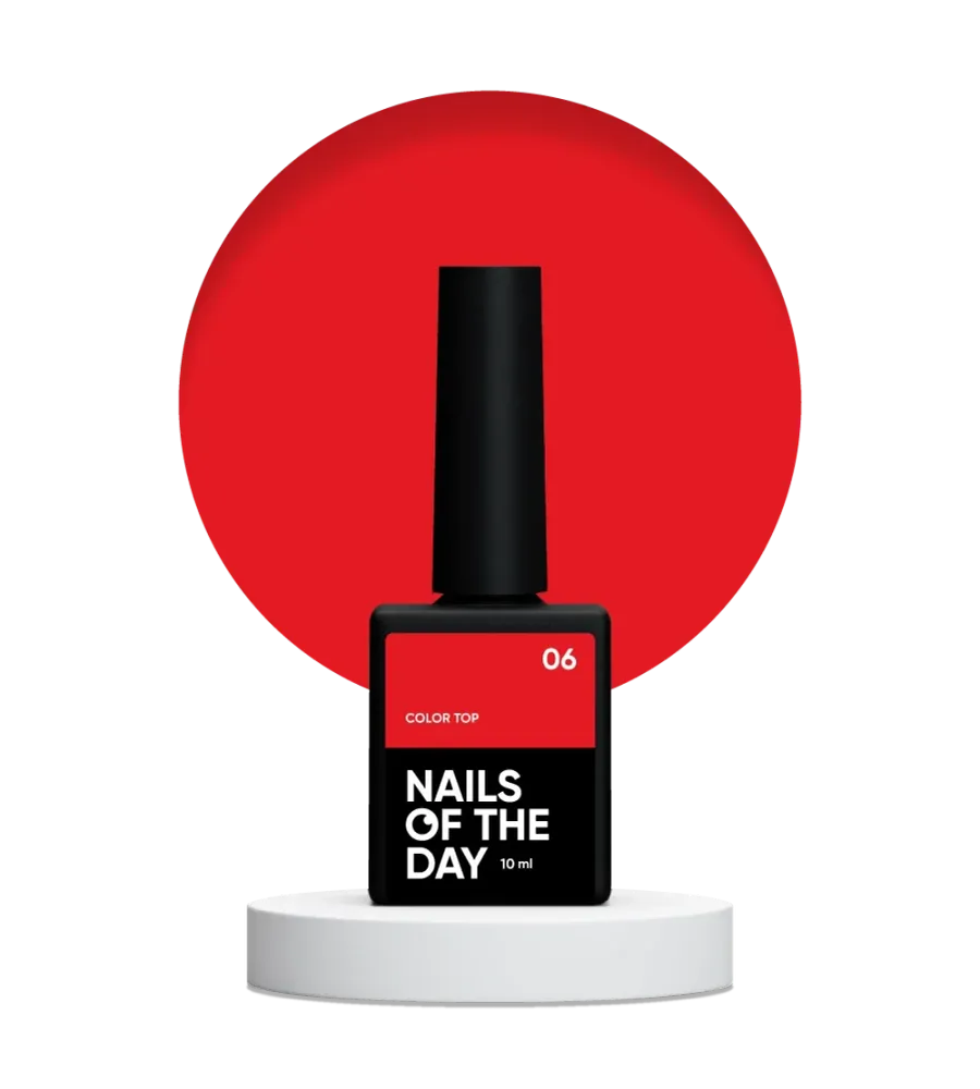 Cargador Inteligente NAILSOFTHEDAY Color Top 06 — eterno rojo intenso sin capa pegajosa, 1