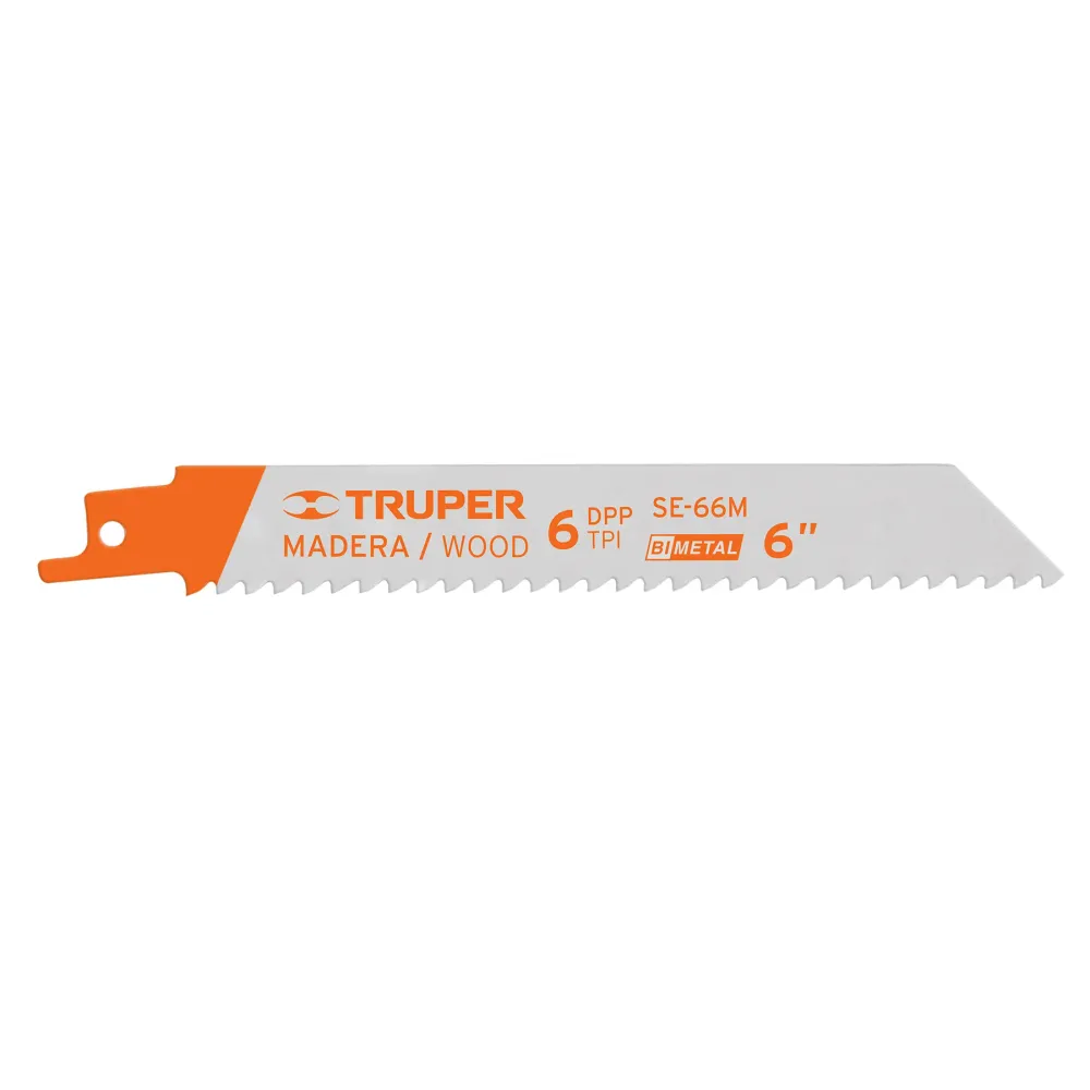 Cargador Inteligente Segueta sierra sable, 6", 6 DPP, recta para madera, 2 pzas
