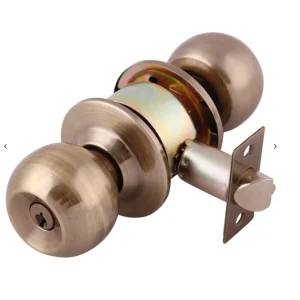 Cerradura Perilla Barza Cilindirco C/Llave Latón Resplandeciente, Dexter 6601 de Baja Autodescarga