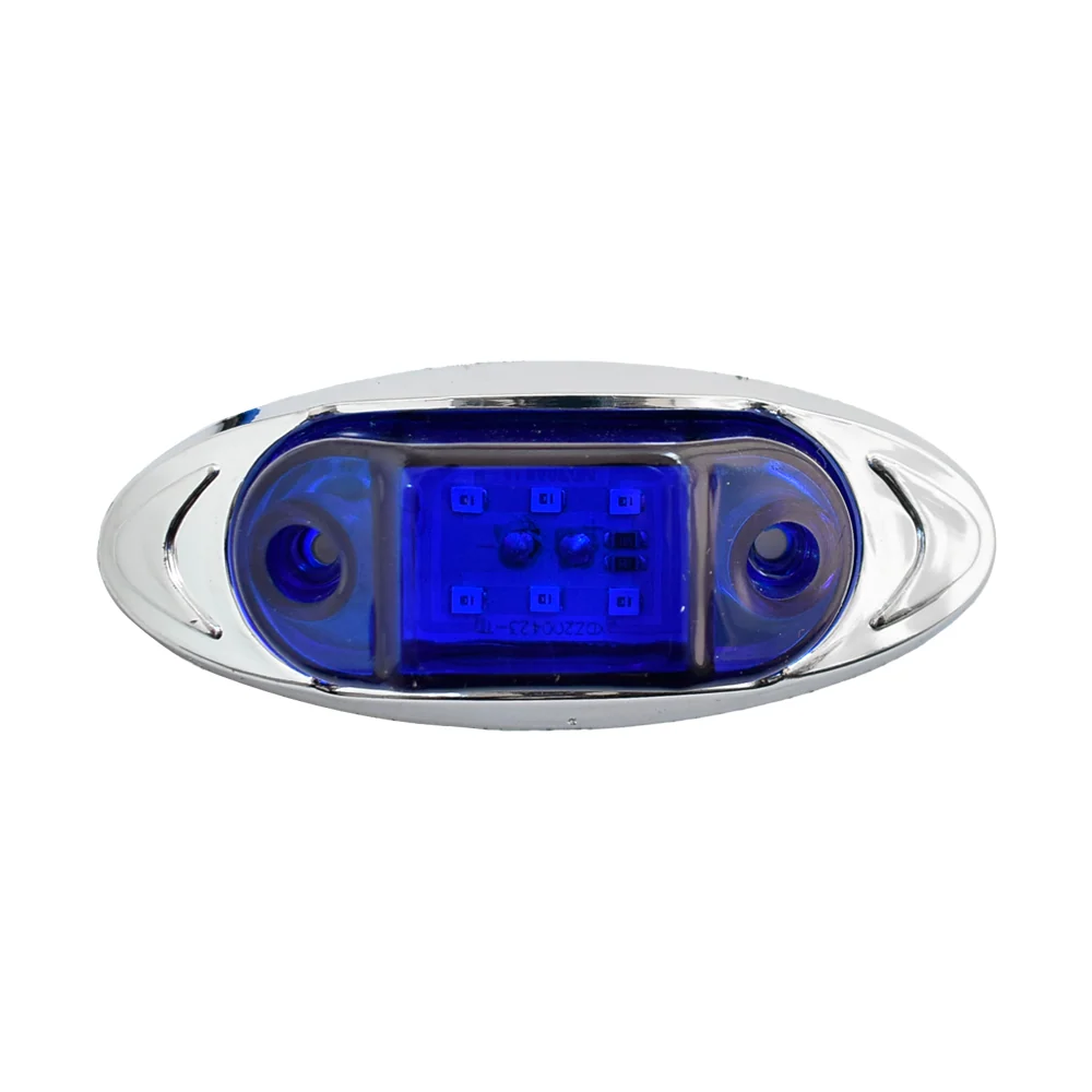 Certificadas CE Faro Lateral Cromado 6 led 24V Fijo Azul Hb