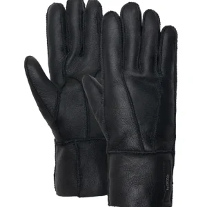Certificadas CE Guantes de piel de oveja Lana Negro 6