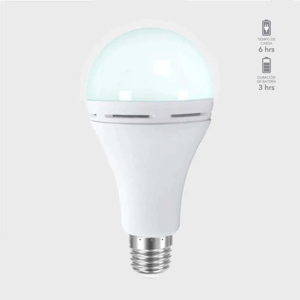 Certificadas CE Kit de 6 focos led a19 recargable 9w luz de dí base e27 tecnolite