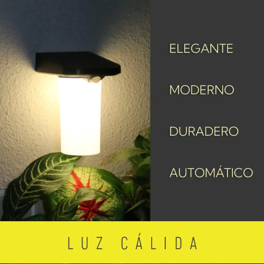 Certificadas CE Pack 6 Unidades Aplique Solar vertical Sin Base Contra Agua Con Sensor De Movimiento