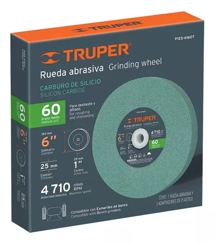 Certificadas CE PIEDRA ESMERIL DE TUNGSTENO 6" TRUPER