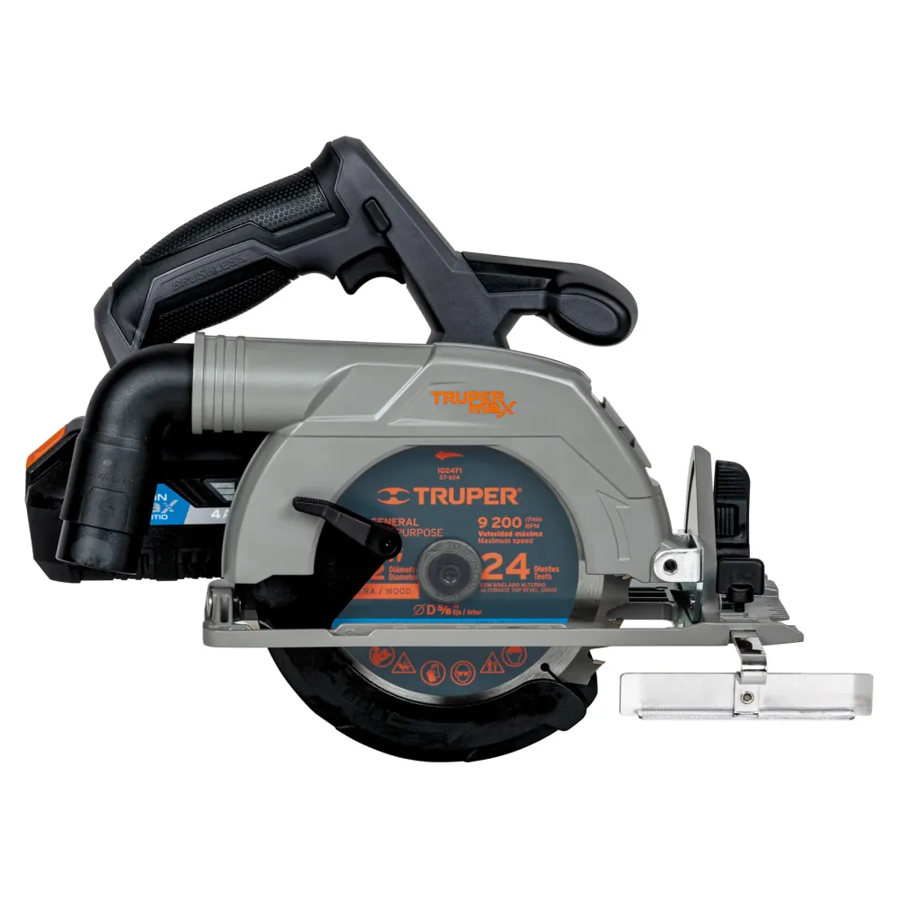 Certificadas CE Sierra circular inalámbrica 6-1/2', 20V, sin carbones