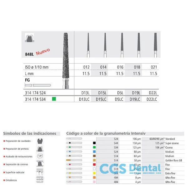 Fg D5L/6 848L-016 Fg Diam. Medio 6Uds.
