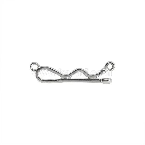 Dije Chapa Varios Pasador 32.6x6.6mm Niquel Luminoso