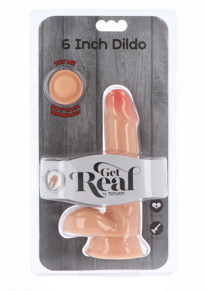 Dual Density Dildo 6 Inch Balls