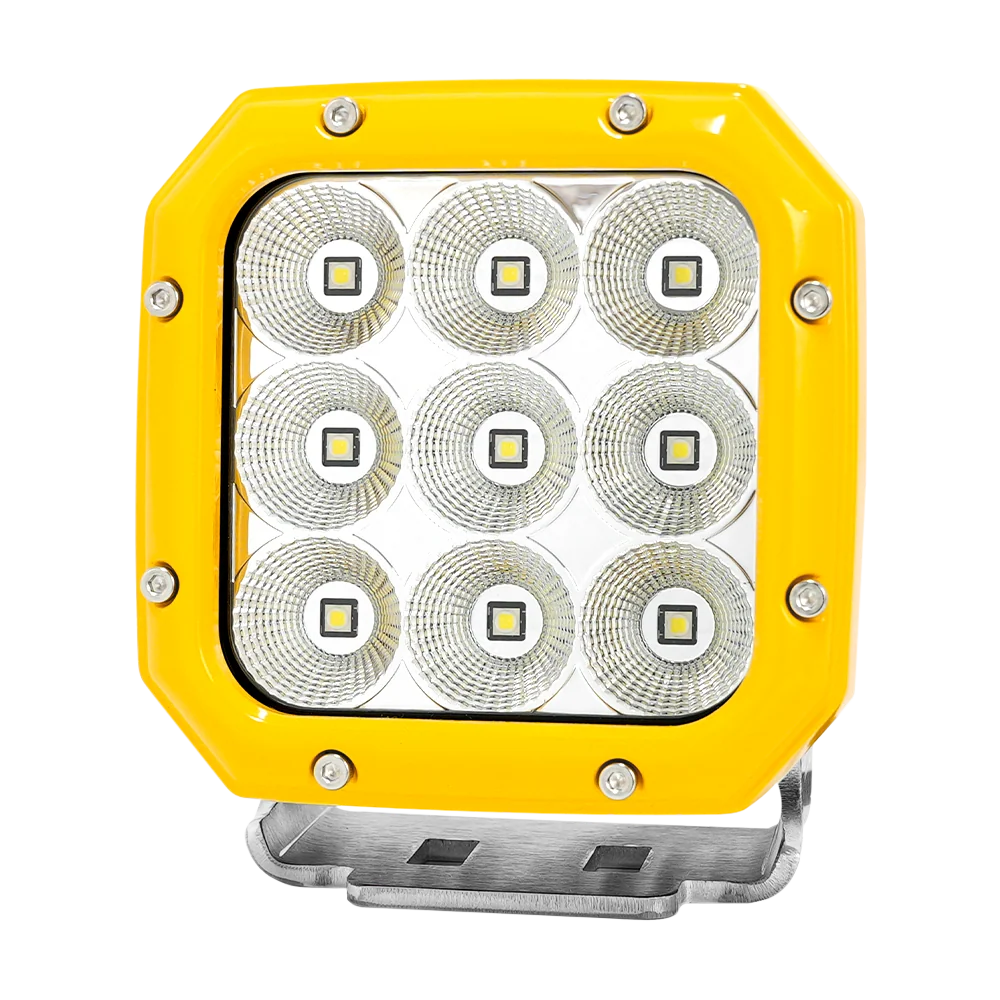 Faro de Trabajo 6" Robusto 9 LED Cuadrado Luz Blanca AGUZ