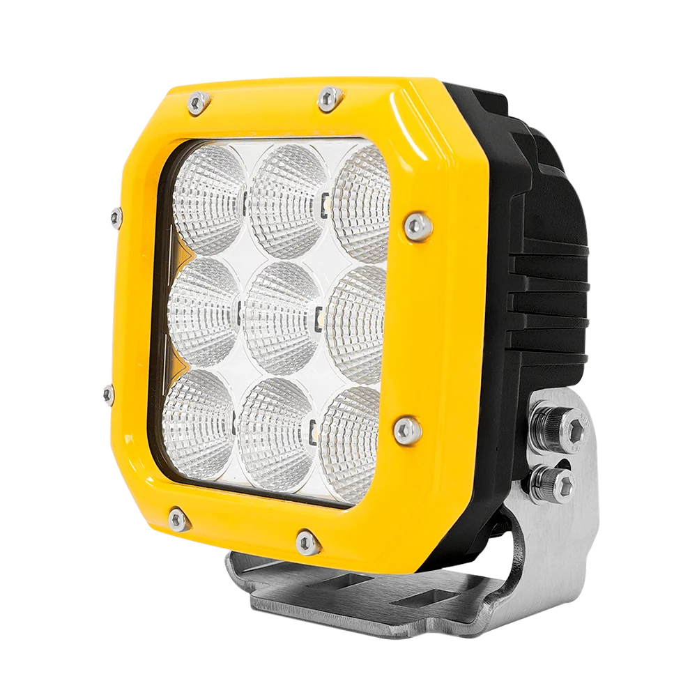 Faro de Trabajo 6" Robusto 9 LED Cuadrado Luz Blanca AGUZ