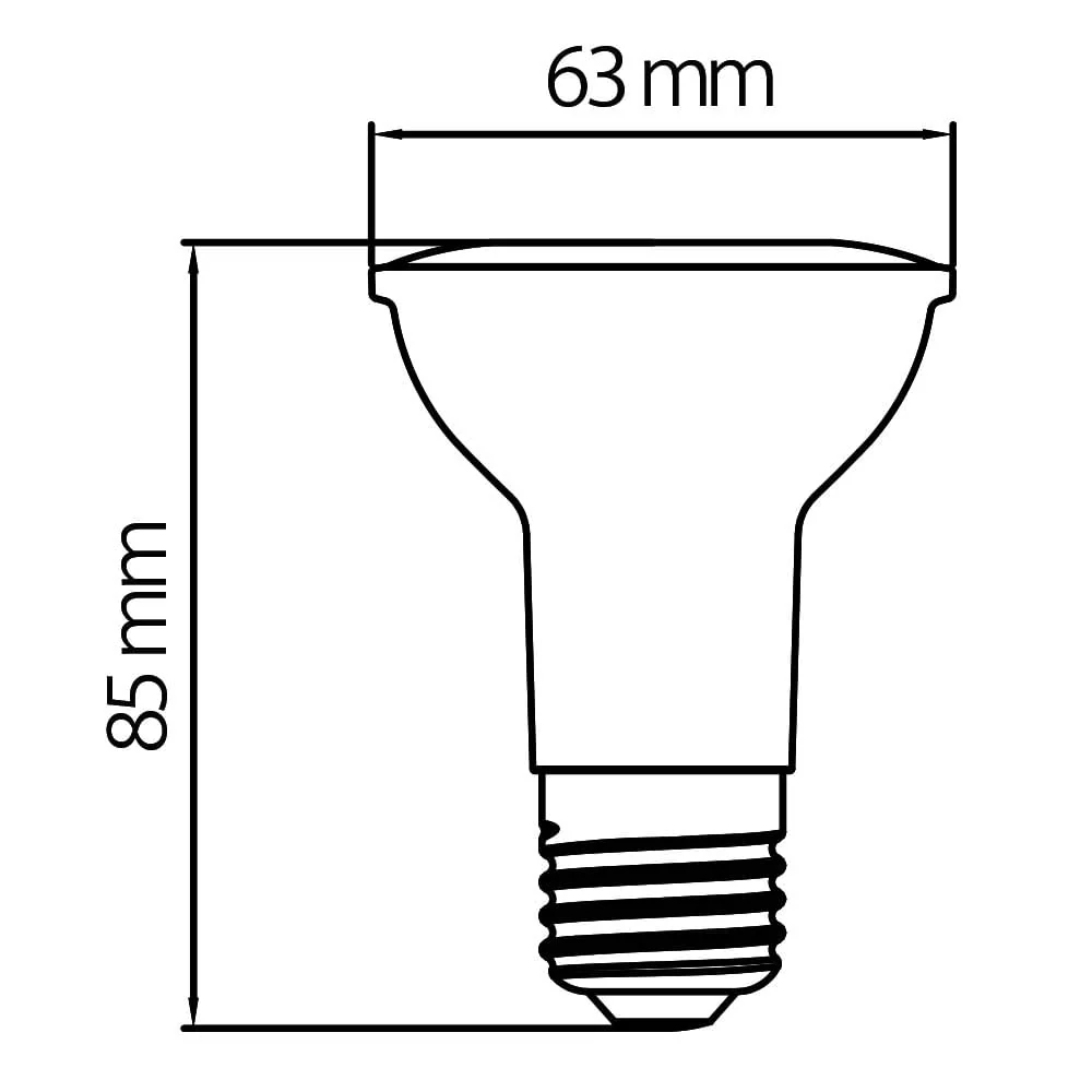 Foco LED PAR20, 6 W, Luz Delicado Cálida, Base E27, No atenuable