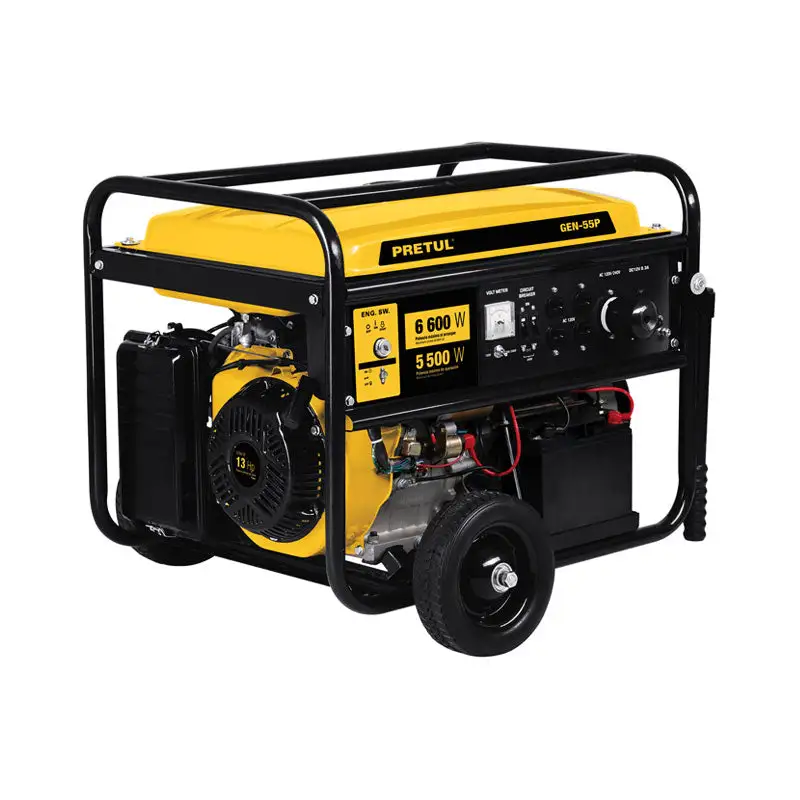 Generador portátil 6.6 Kw motor gasolina, pretul con Cargador Incluido