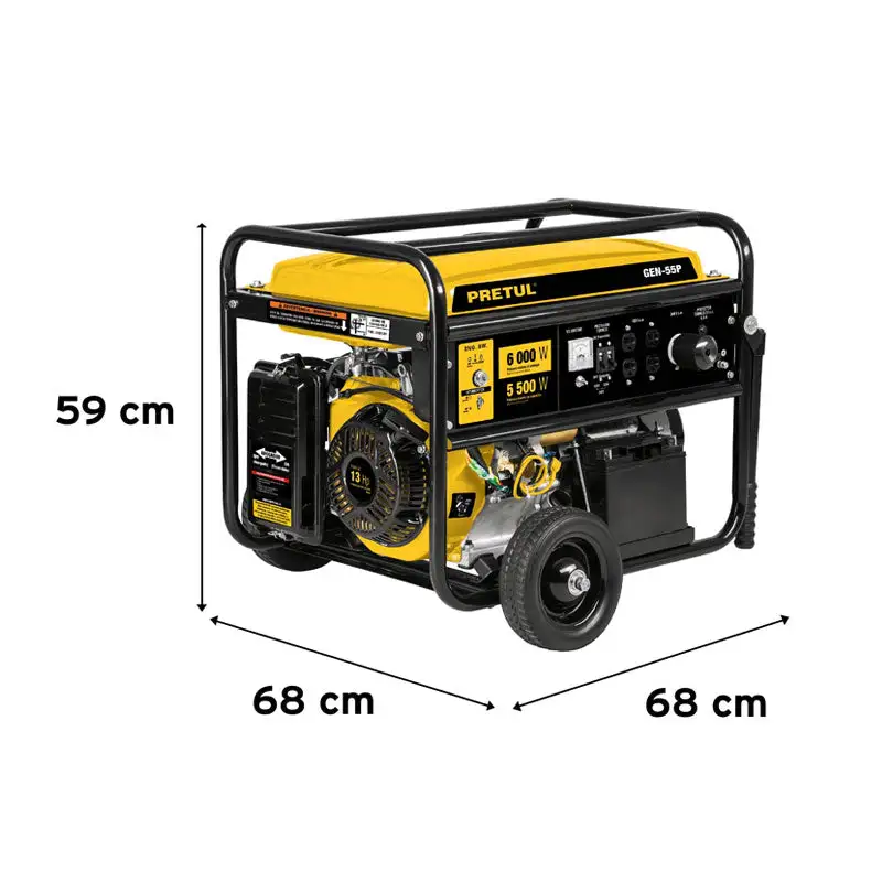 Generador portátil 6.6 Kw motor gasolina, pretul con Cargador Incluido
