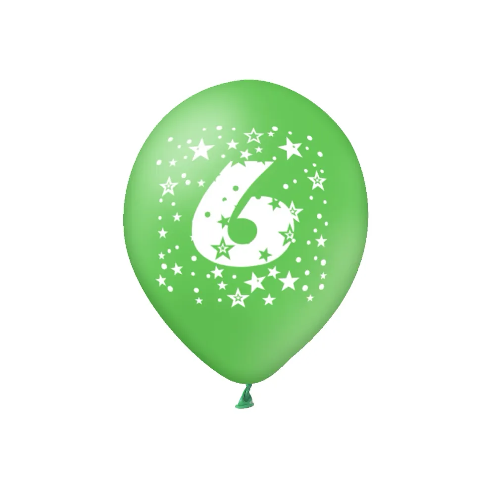 Globos de colores con el numero 6 | Recargables 1000 Veces |