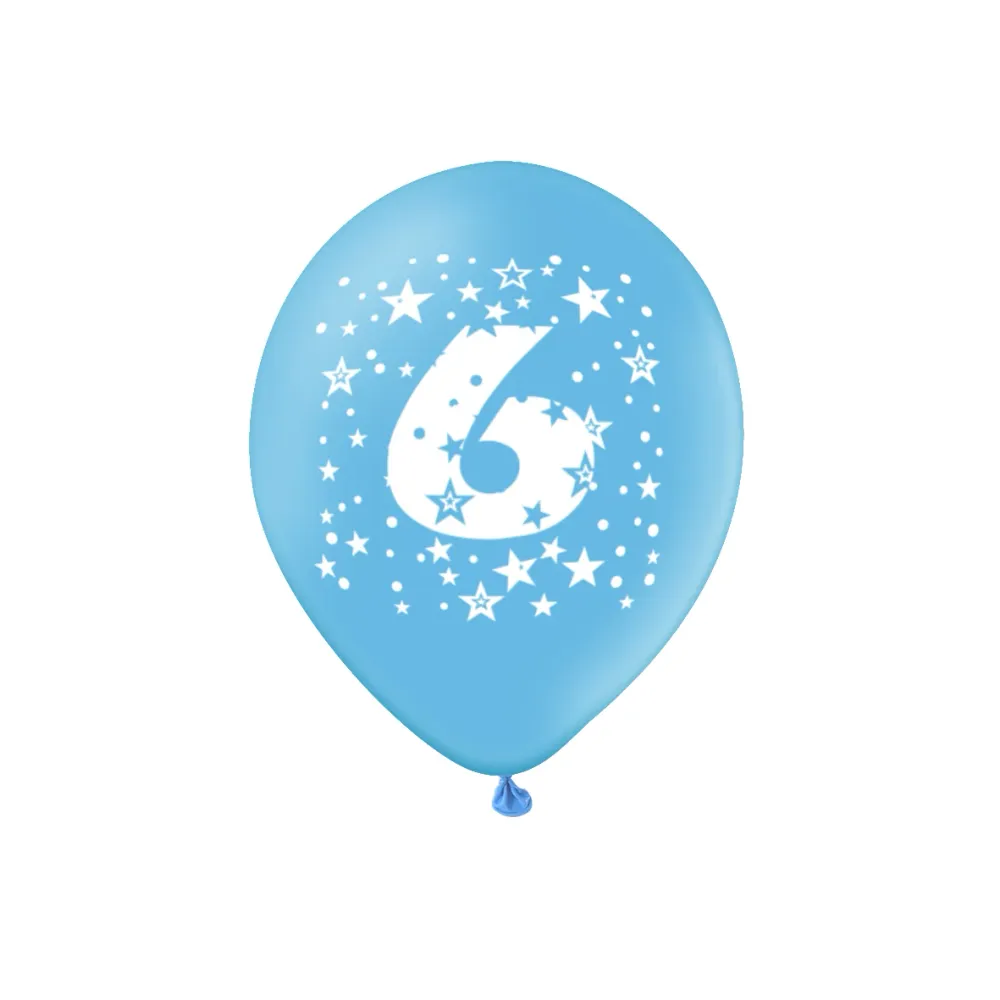 Globos de colores con el numero 6 | Recargables 1000 Veces |